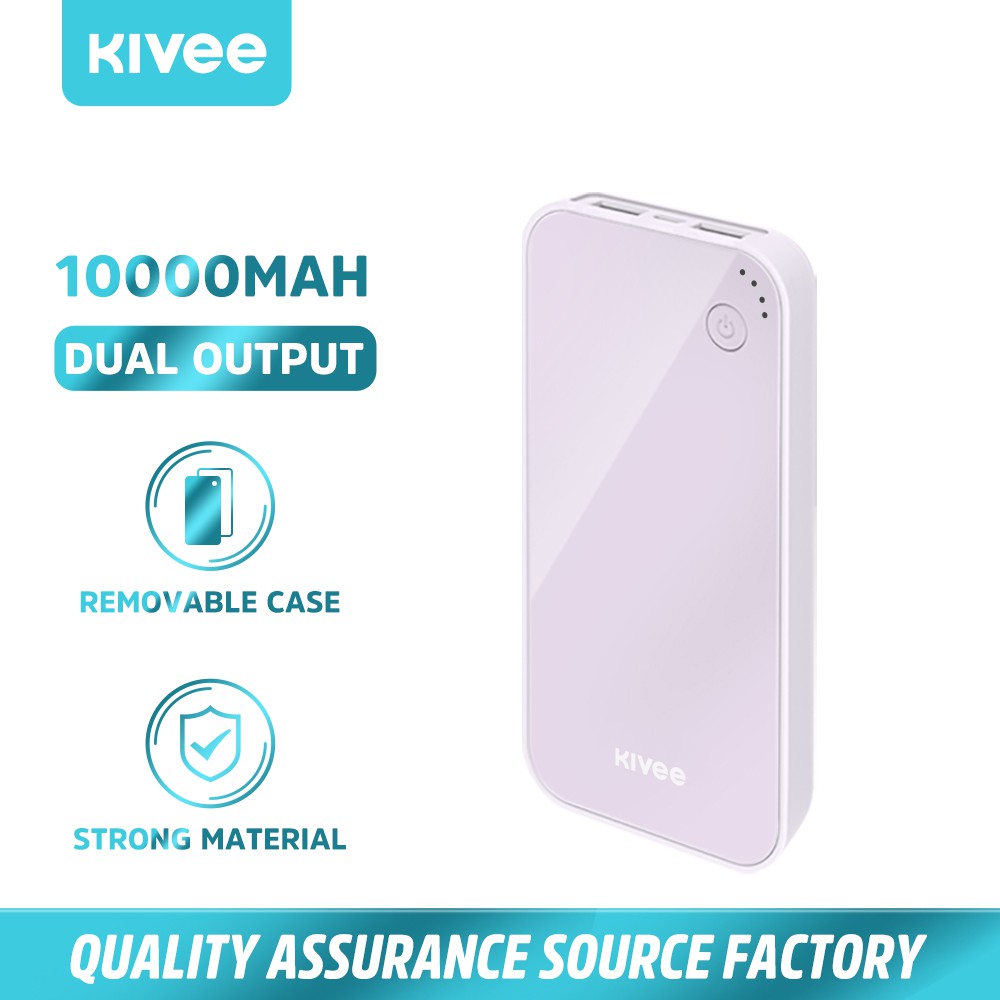 Kivee-PI11 Sạc dự phòng 10000mAh 20W Colorful Jelly hỗ trợ đầu ra USB kép với đèn báo nguồn LED