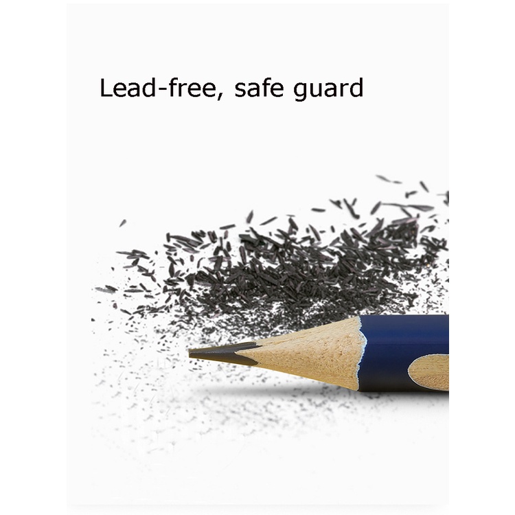 Bộ 12 Bút Chì Gỗ Hình Tam Giác Hỗ Trợ Điều Chỉnh Tư Thế Cho Học Sinh/Văn Phòng