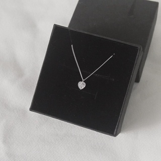 Dây chuyền bạc dây chuyền mặt đá trái tim Silvergo Silver