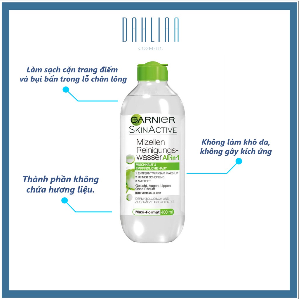 Nước tẩy trang GARNIER 400ml [Kèm Ảnh thật + Video] | BigBuy360 - bigbuy360.vn