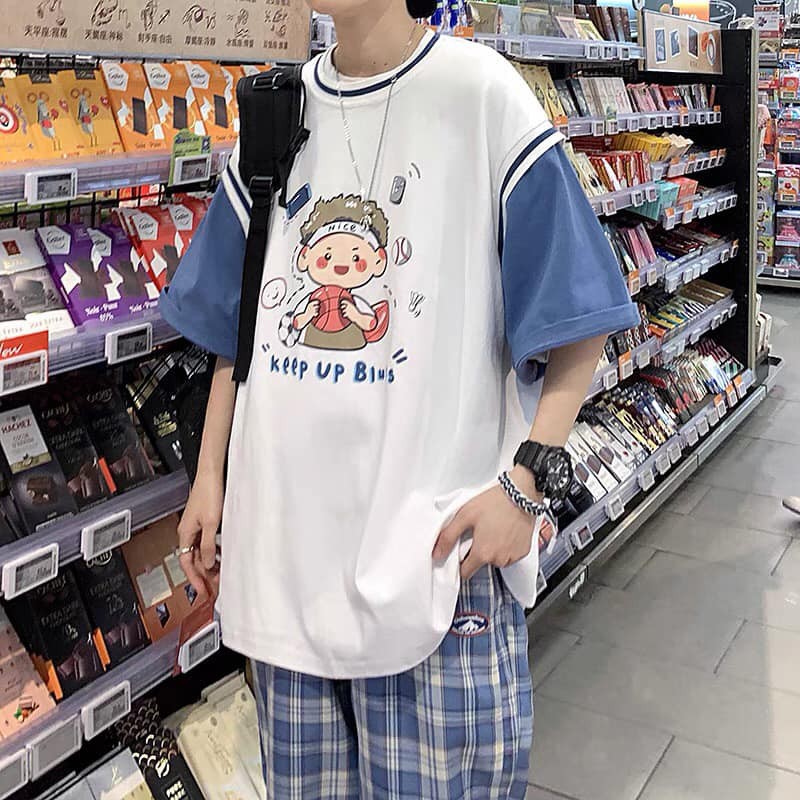 [RẺ VÔ ĐỊCH] Áo Thun Tay Lỡ Bóng Chày Cậu Bé Siêu Cute | BigBuy360 - bigbuy360.vn