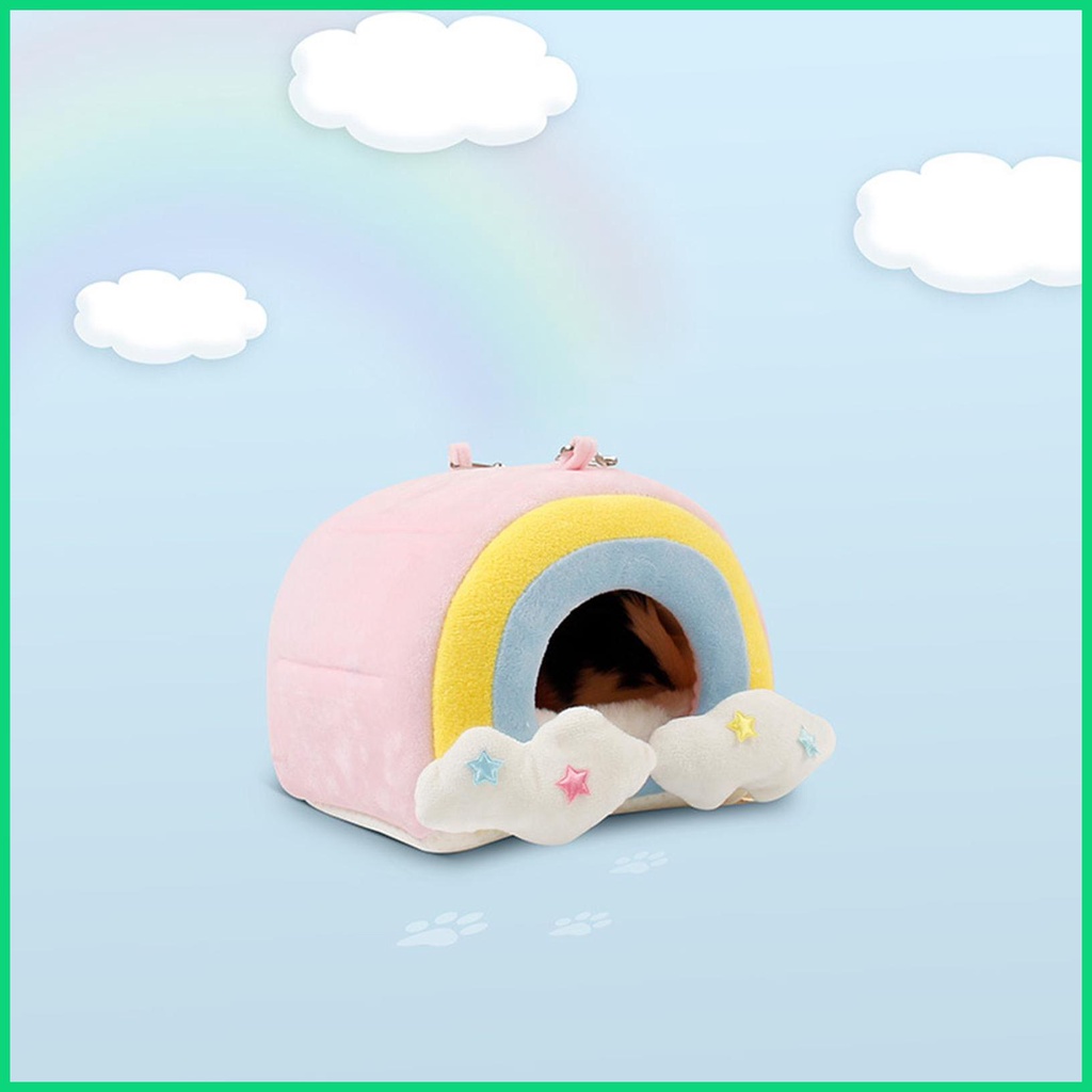 Giường Ngủ Vải Cotton Mềm Ấm Áp Nhỏ Gọn Có Thể Giặt Sạch Cho Hamster/Chuột Hamster