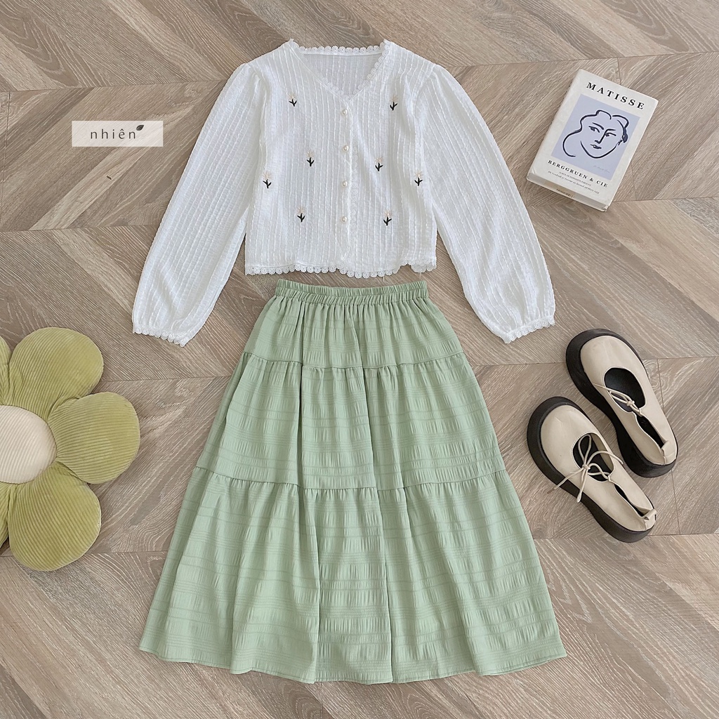 Chân váy tầng nữ nhiennhienvinatge BV27 | BigBuy360 - bigbuy360.vn