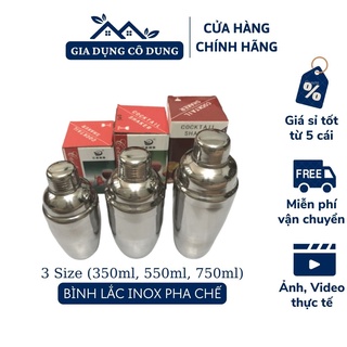Bình lắc shaker, bình lắc inox pha chế trà sữa và cocktail cao cấp - dụng cụ pha chế