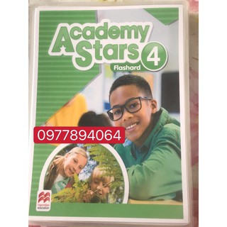 Flashcards  Academy Stars 4 -Size A5 ép plastic bền đẹp ❤️giáo cụ cần thiết cho giáo viên Tiếng Anh