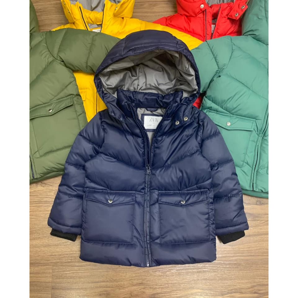 Áo phao dáng dài bé trai ZARA nhiều màu