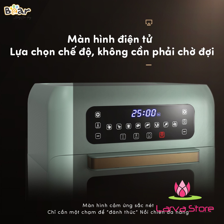 Nồi Chiên Không Dầu BEAR Điện Tử Hiện Đại 10 Lít QZG-A15V1