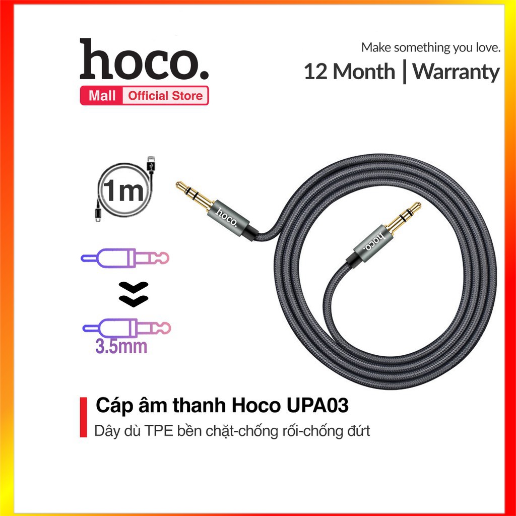 Cáp âm thanh jack 3.5mm Hoco UPA03 AUX dài 1m - MrPhukien