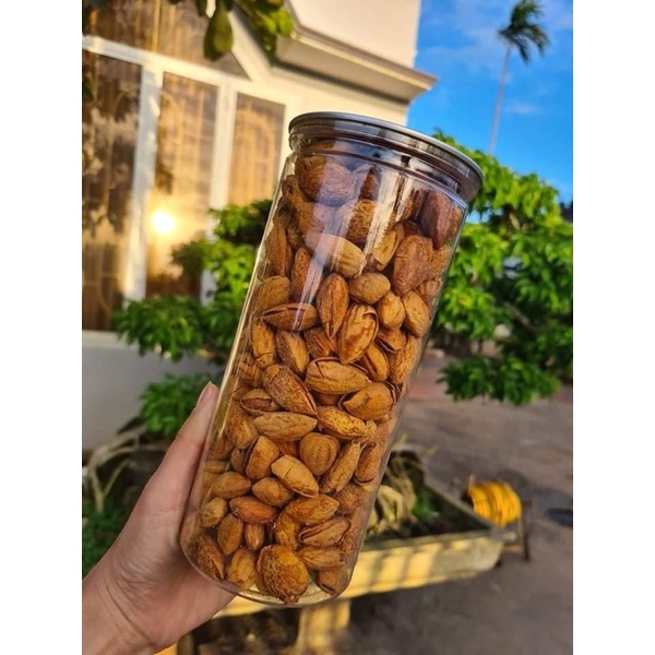 Hạt hạnh nhân Trần Anh Food - Hạt hanh nhân rang bơ còn vỏ hộp 500G loại thơm ngon, ròn rụm