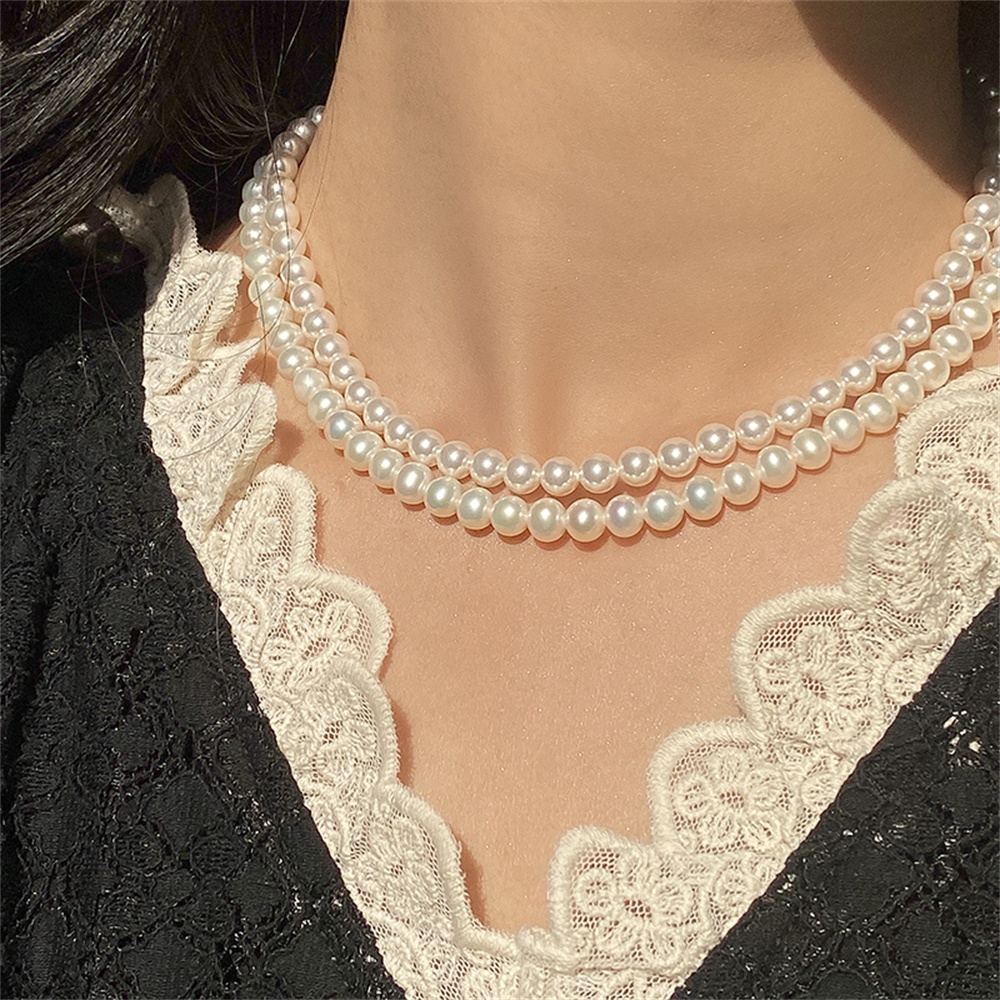 Vòng Cổ Choker Đính Ngọc Trai Thời Trang Cho Nữ