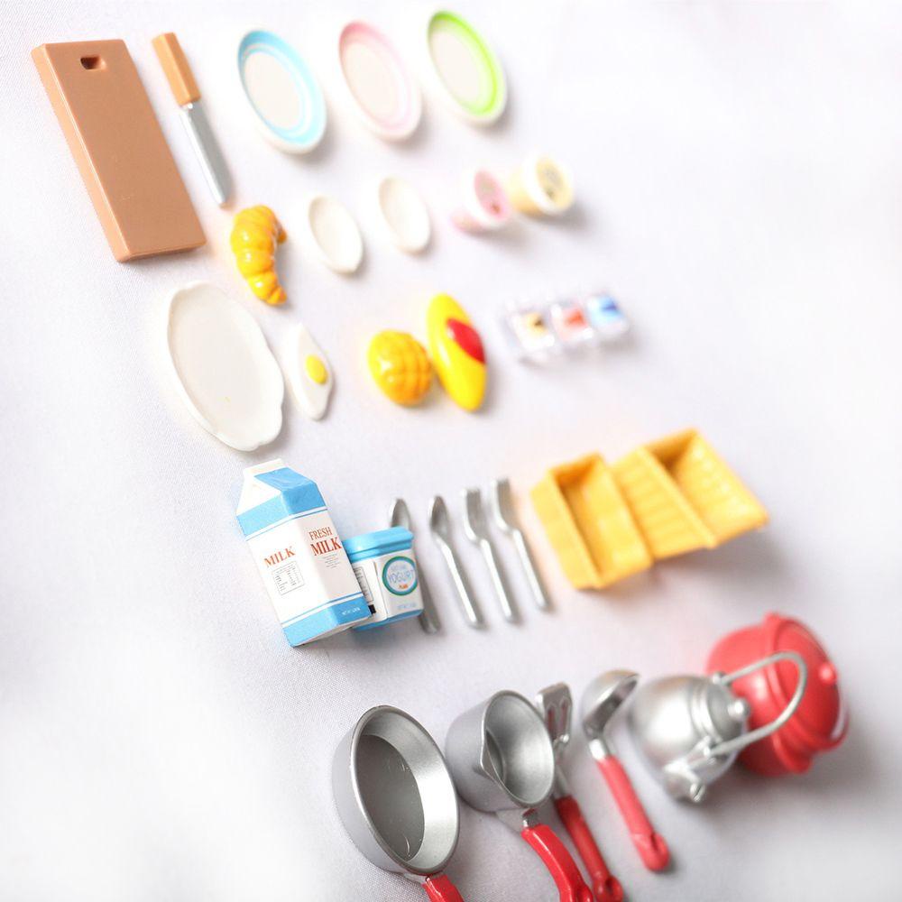 Bộ 25 / 31 Chén Đựng Sữa Chua Tỷ Lệ 1: 12 Dùng Trang Trí Nhà Búp Bê