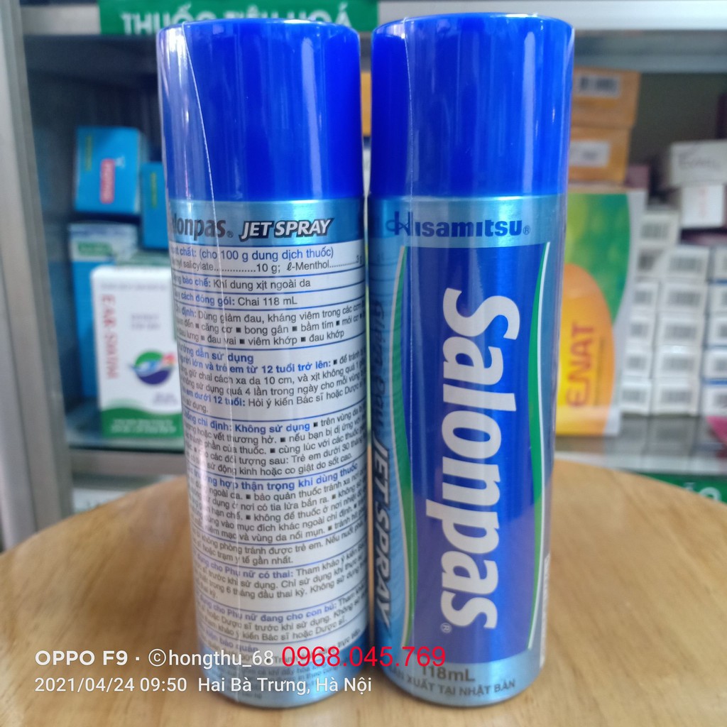 Xịt Salonpas Jet Spray chai 118ml