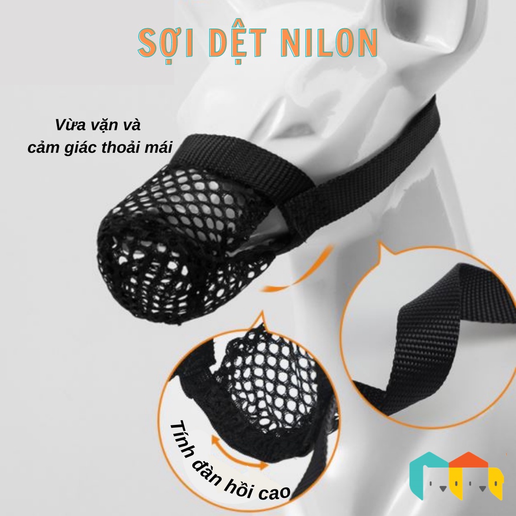 YOUNICE Rọ mõm lưới huấn luyện cắn phá, sủa