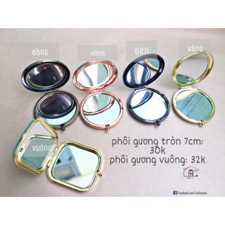 Phôi gương trơn bỏ túi thêu Handmade - LỘC Homeis