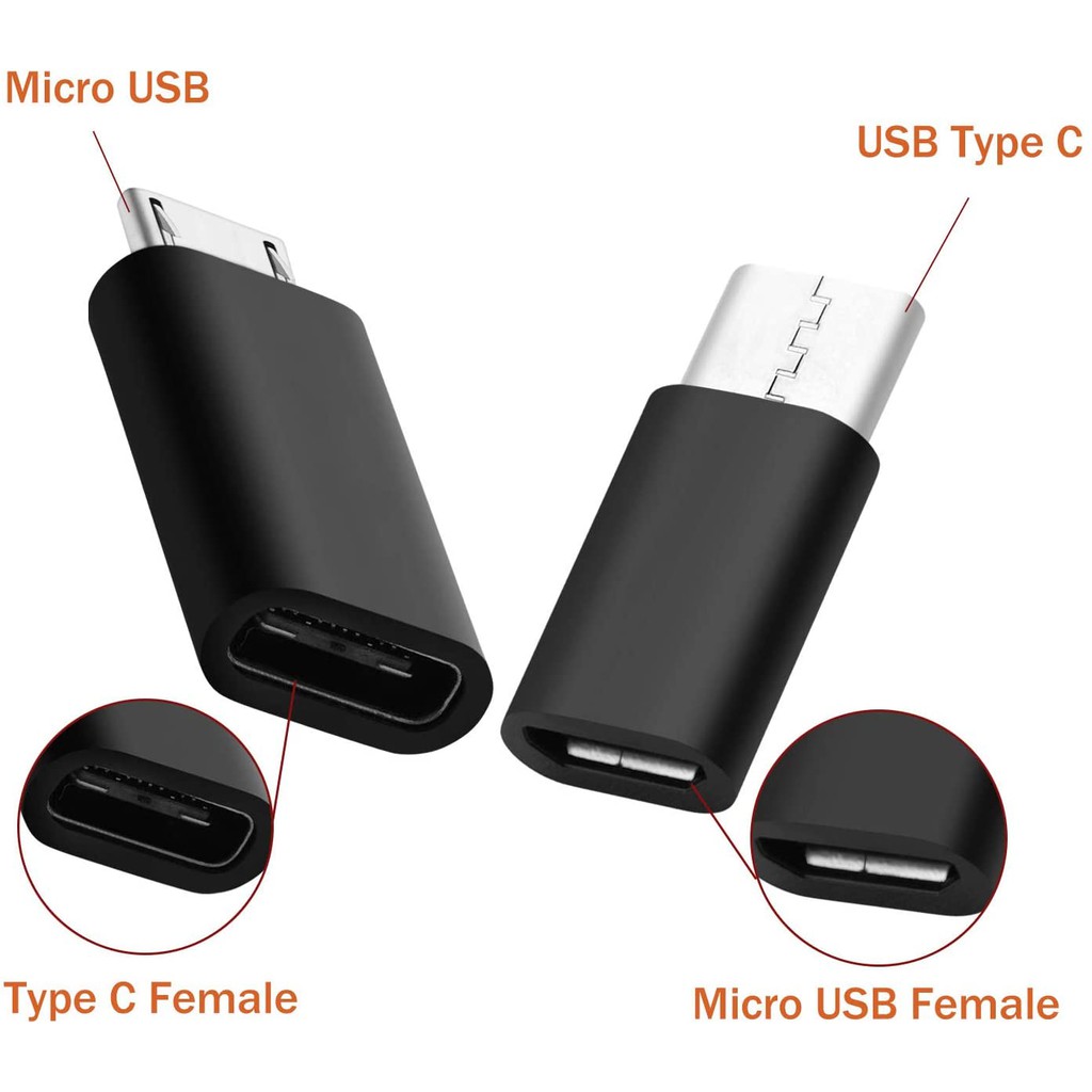 Đầu chuyển đổi USB Type-C sang Micro USB dùng cho Samsung Galaxy S20 S7 Note5 Lg V30 G4 | BigBuy360 - bigbuy360.vn