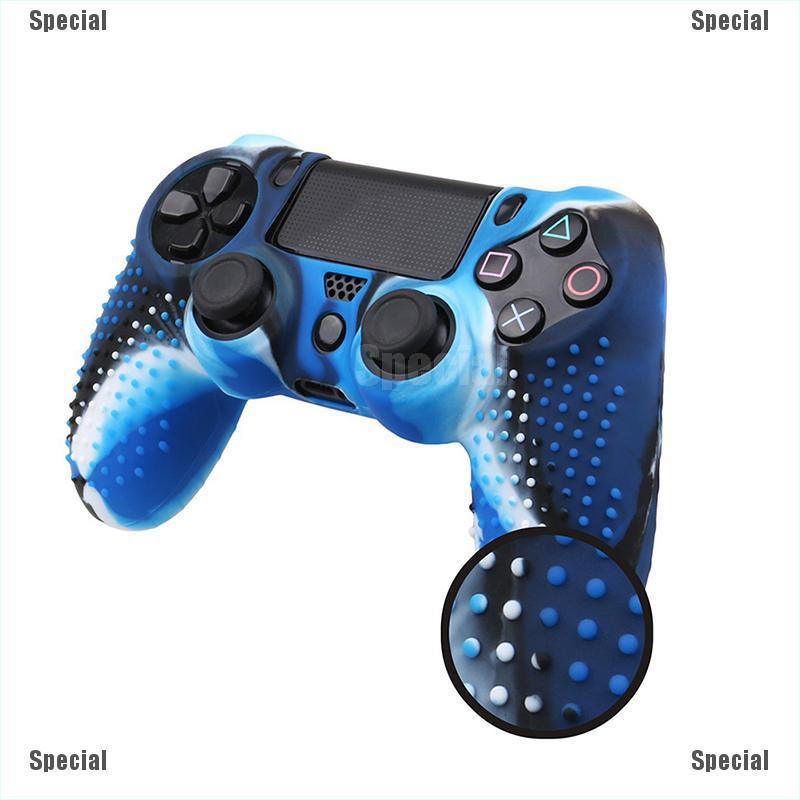 Vỏ bảo vệ tay cầm điều khiển chơi game bằng silicon họa tiết camo cho PlayStation 4 PS4