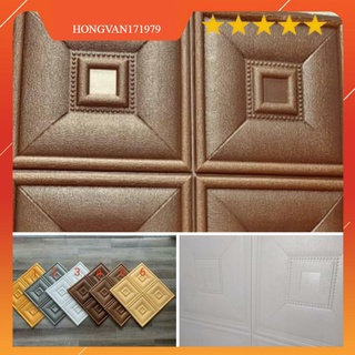 Xốp dán tường, dán trần hàng giả Da KT 70x70cm dầy 5mm giá 17500đ.hiên tại có 2màu nâu và trắng các bạn nhé
