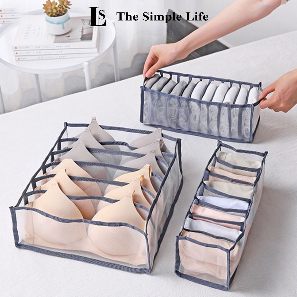 Túi vải đựng quần áo 7 ngăn, khay vải đựng đồ lót tất vớ tiện dụng, hộp sắp xếp quần áo chia ngăn gọn gàng [CHÍNH HÃNG]