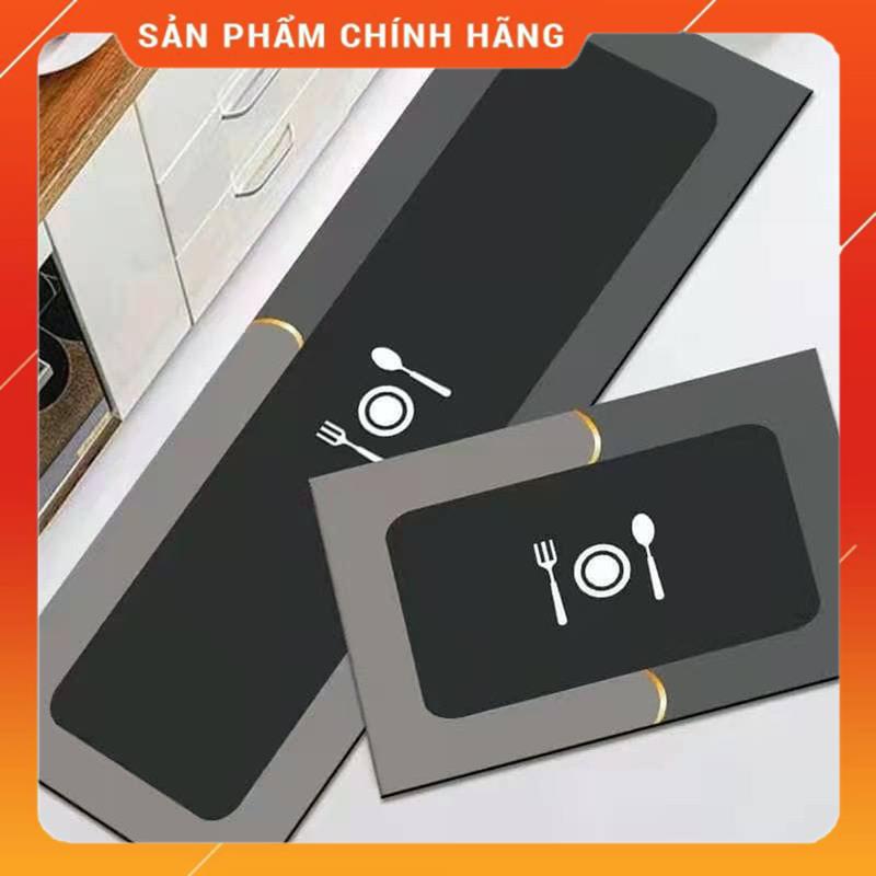 Thảm bếp silicon cao cấp siêu thấm nước chống trơn, bộ 2 thảm 2 kích thước MSP55312