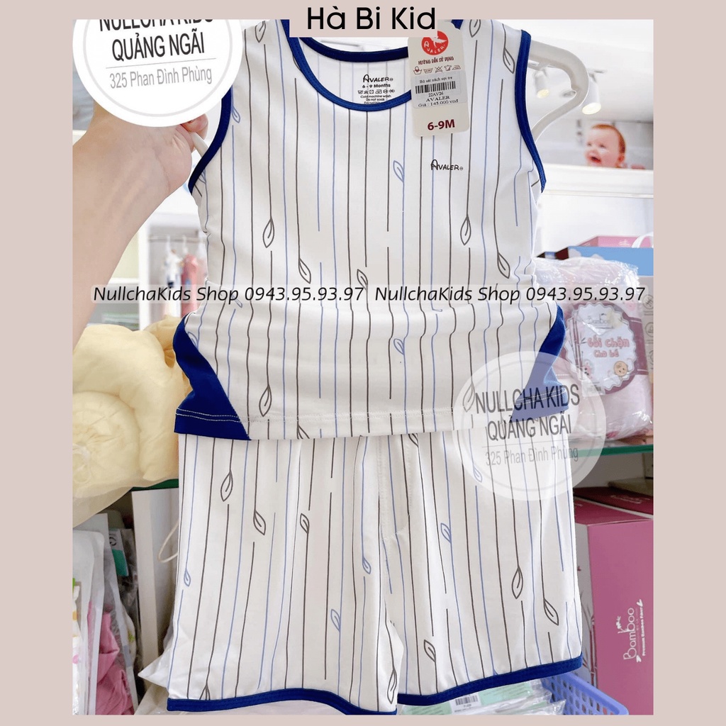 Bộ quần áo ba lỗ chất liệu sợi tre AVALER cài vai cho bé trai bé gái HB0026