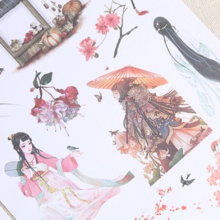 Sticker cổ trang cổ điển