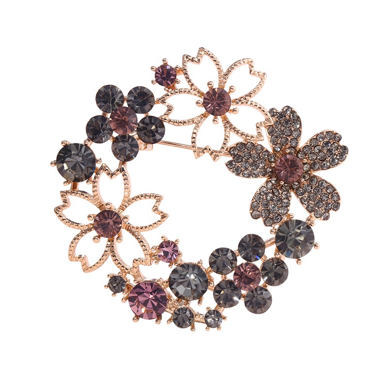 Ghim Cài Áo Hình Hoa Đính Đá Sang Trọng Cho Nữ