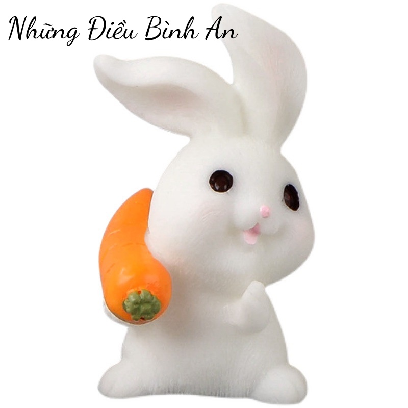 Tượng Thỏ con trang trí ô tô, bàn làm việc siêu đáng yêu/Sét 12 chú thỏ kèm 8 phụ kiện💕FREESHIP 50k💕- Những Điều Bình An