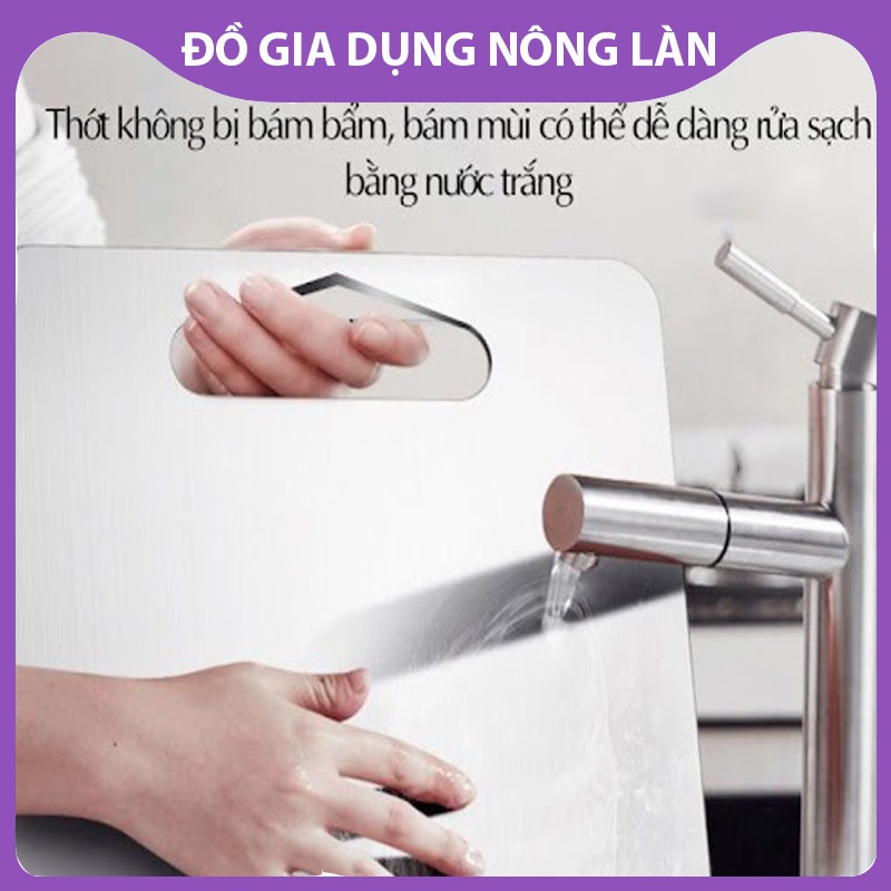 Thớt Inox 304 cao cấp NL Shop, vệ sinh dễ dàng chống ẩm mốc, không xước dăm, mùn gỗ