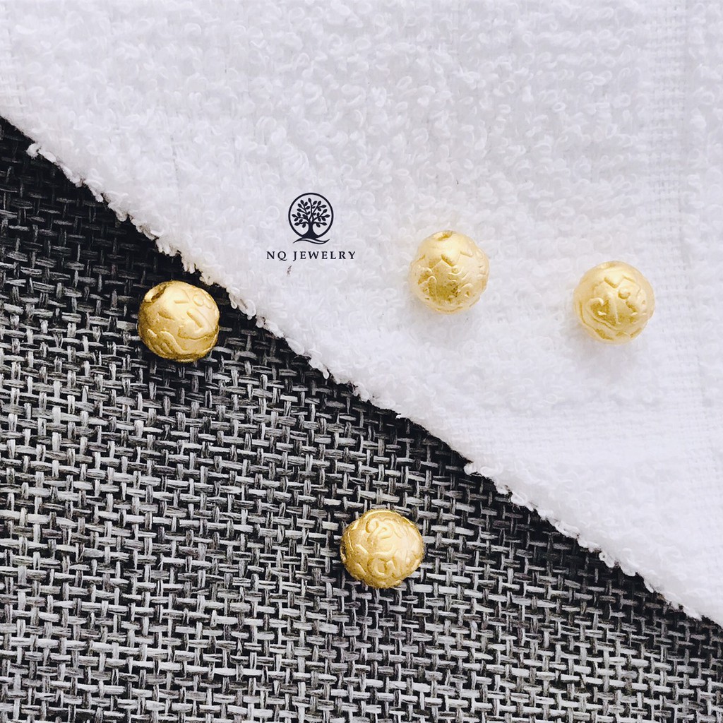 Charm bạc mạ vàng xỏ ngang