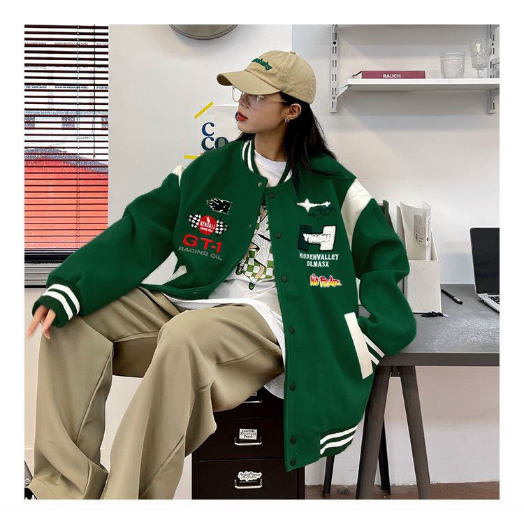 Áo Khoác Bomber Nữ Chất Nỉ Mềm Mịn Phong Cách Bóng CHàu In Hình Cá Tính Form Rộng Mặc Siêu Đẹp NEW UNISEX