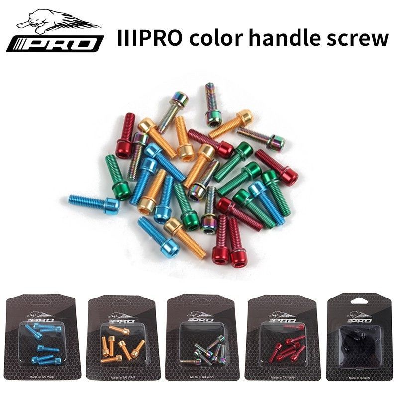 Set 6 Bu Lông m5x18mm 6 ốc vít bằng thép không gỉ mạ titan cho ghi đông xe đạp leo núi