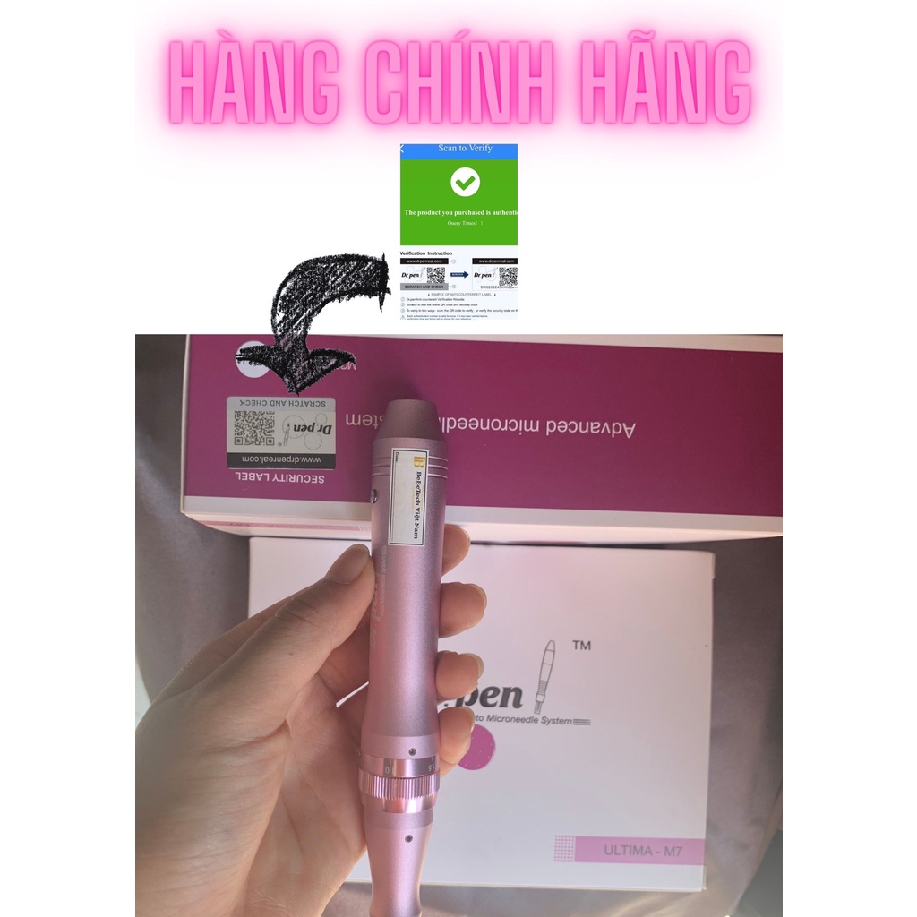 Cây Cấy Tảo Cấy Trắng Da Dr Pen M7 Máy Cấy Phấn Sủ Dụng Tại Nhà Vỏ Hợp Kim Siêu Bền Chính Hãng