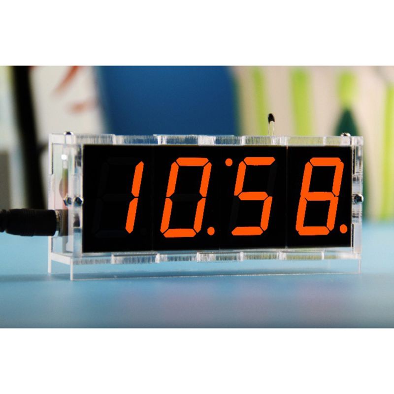 1 Bộ Đồng Hồ Led Kỹ Thuật Số Điều Khiển Nhiệt Độ Màu Trắng / Đỏ / Cam / Xanh Lá Diy