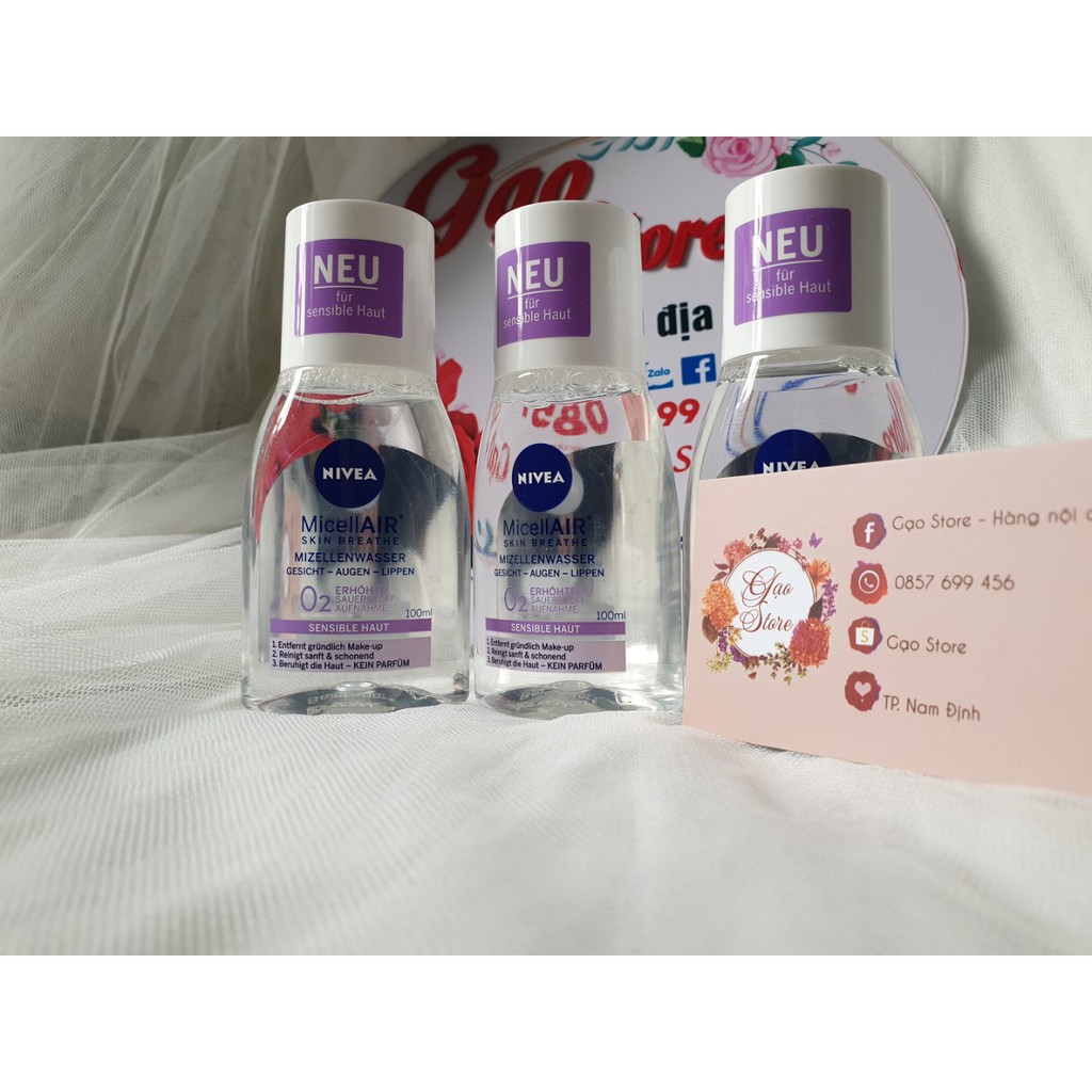 (GẠO STORE) Nước tẩy trang bỏ túi NIVEA MICELLAIR O2 100ml (0857699456)