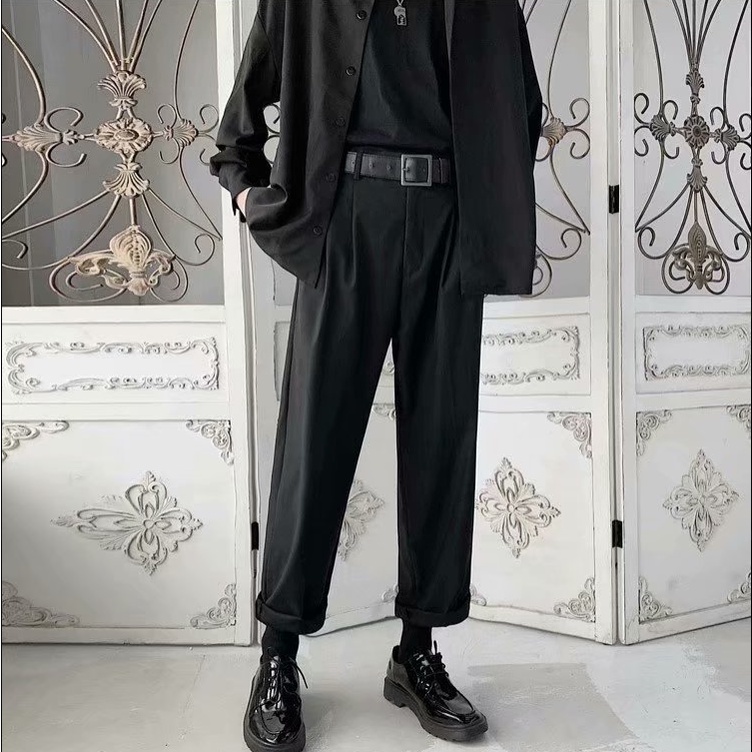 Quần Tây Nam Ống Rộng Phong Cách Hàn Quốc Mới