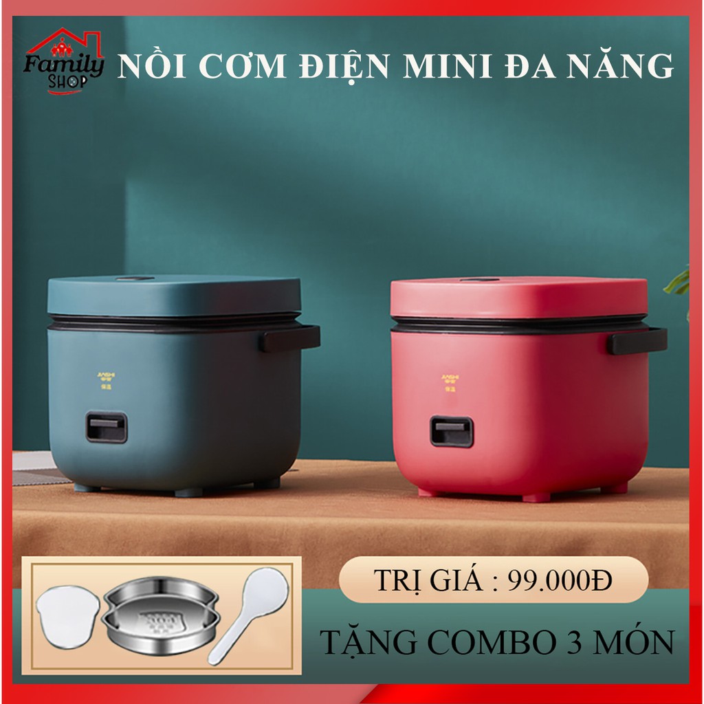 Nồi cơm điện mini đa năng nấu cháo, hầm xương, hấp, luộc, phù hợp sử dụng cho 1 đến 2 người ăn. Bảo hánh 12 tháng.