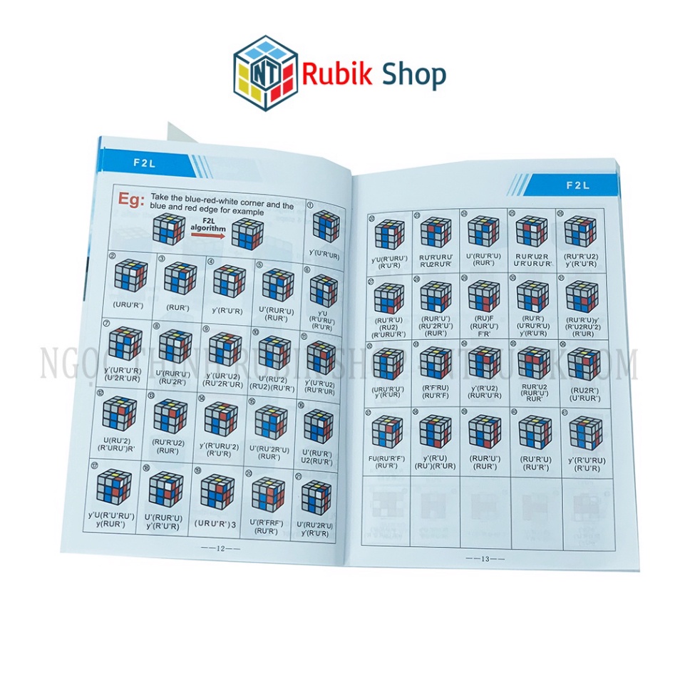 Công thức hướng dẫn giải rubik 2x2x2, 3x3x3,4x4x4, 5x5x5, 6x6x6, Megaminx, Pyraminx và các loại Rubik Khác