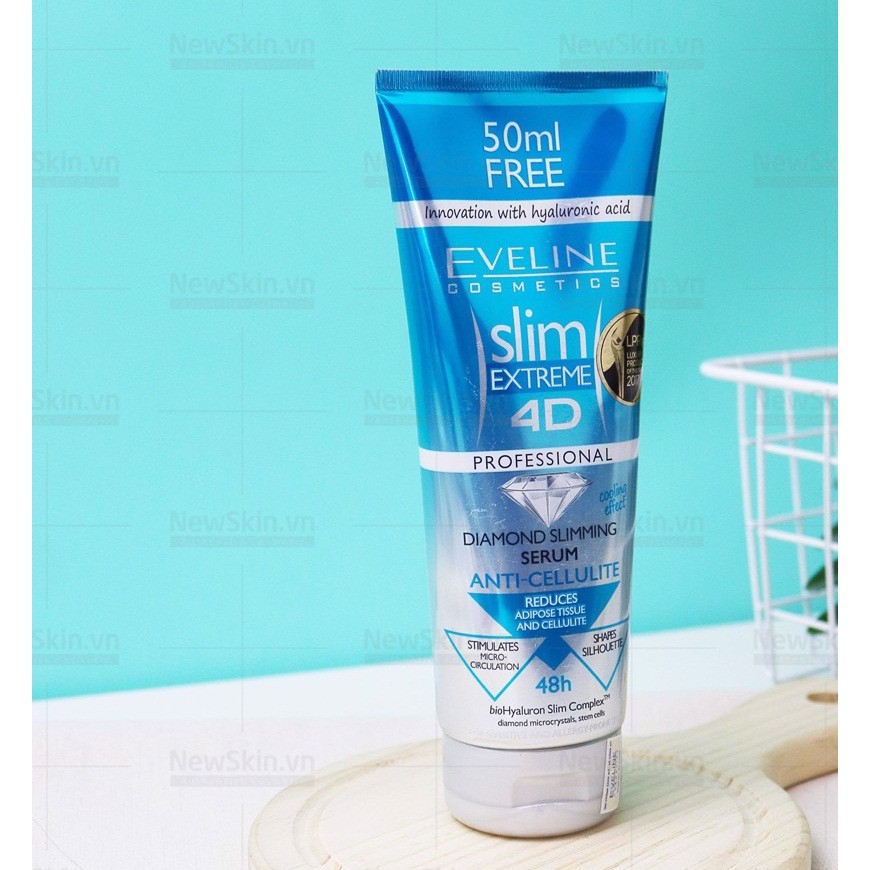[Mã FMCGM100 - 10% đơn 500K] Kem giảm béo EVELINE chống tích tụ mỡ vi tinh thể Kim cương Slim Extreme 4D 250ml | BigBuy360 - bigbuy360.vn