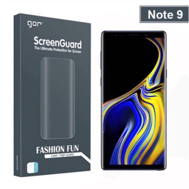 (Tăng ốp trong) Bộ 4 dán dẻo Gor Full màn cho Galaxy Note 9 ( Mặt trước + mặt sau )