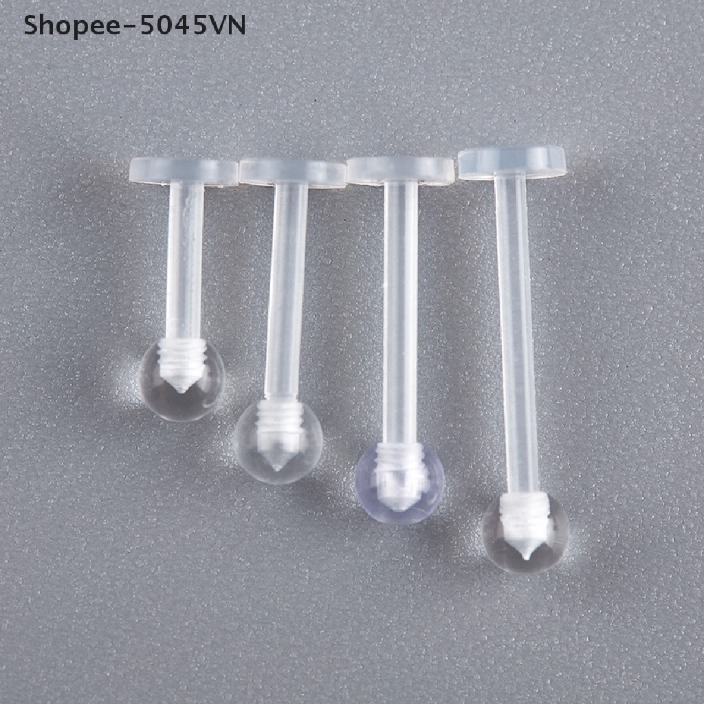 [rain] Set 10 Khuyên Môi / Khuyên Tai / Sụn Tai Bằng Acrylic Trong Suốt