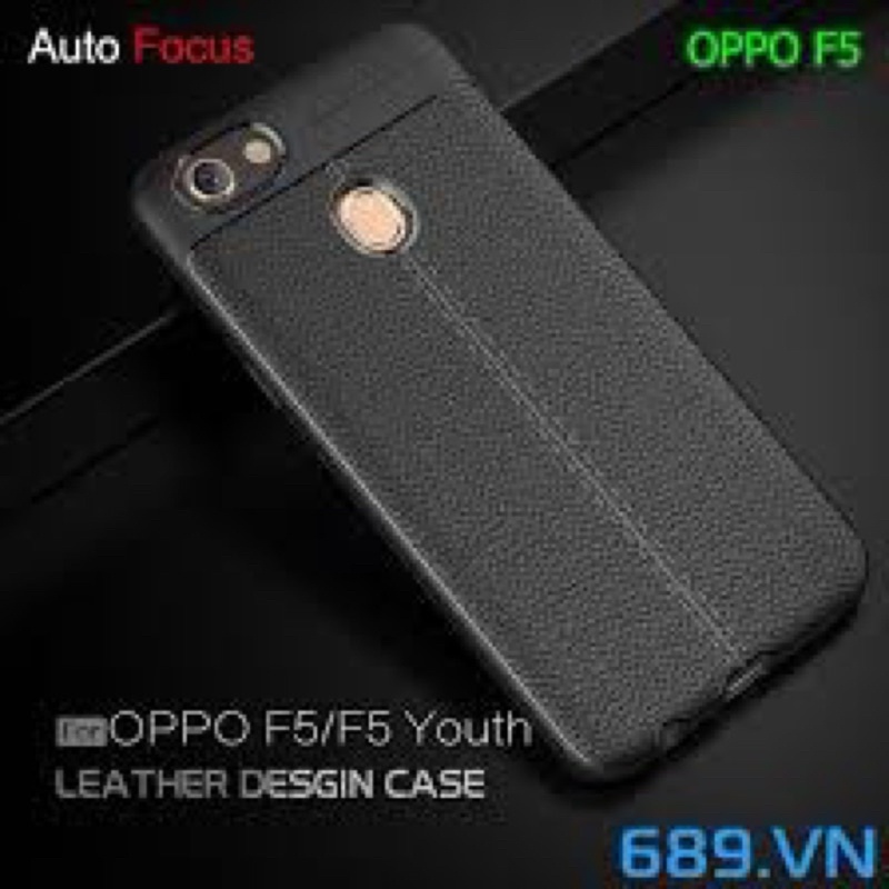 Ốp dẻo đen auto Cao cấp Vân Da Oppo F7