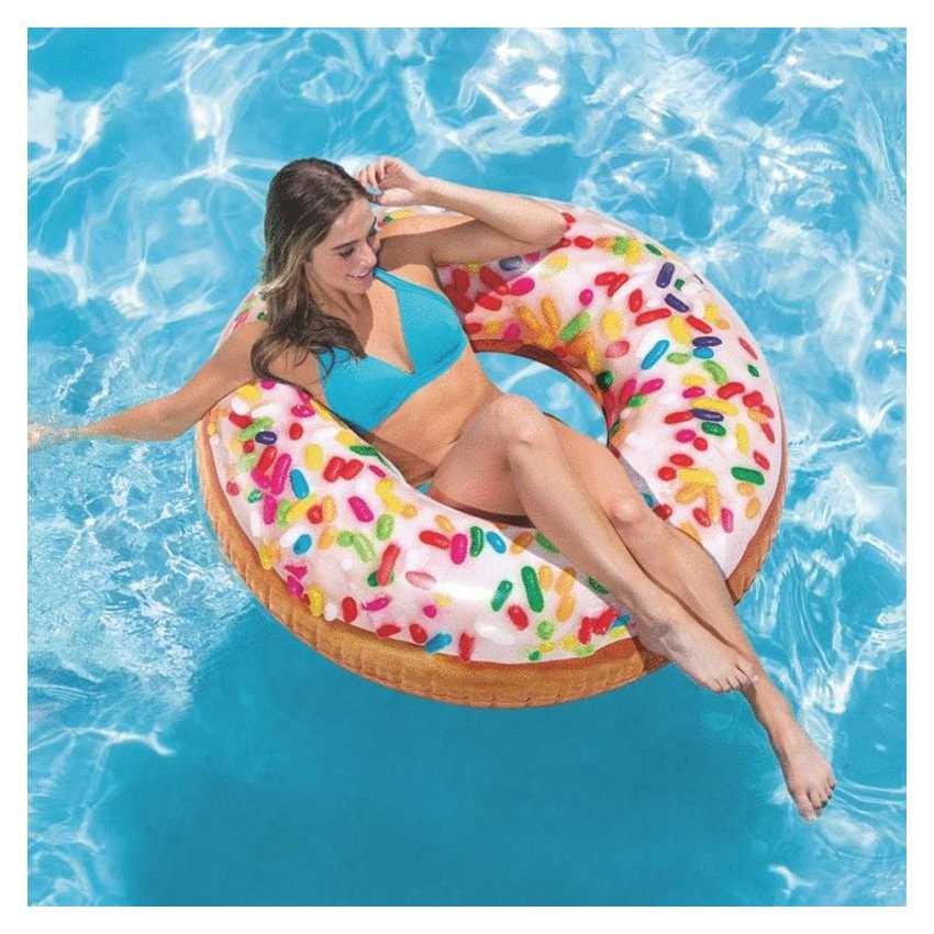 Phao bơi tròn donut 114cm 56263- Giao màu ngẫu nhiên