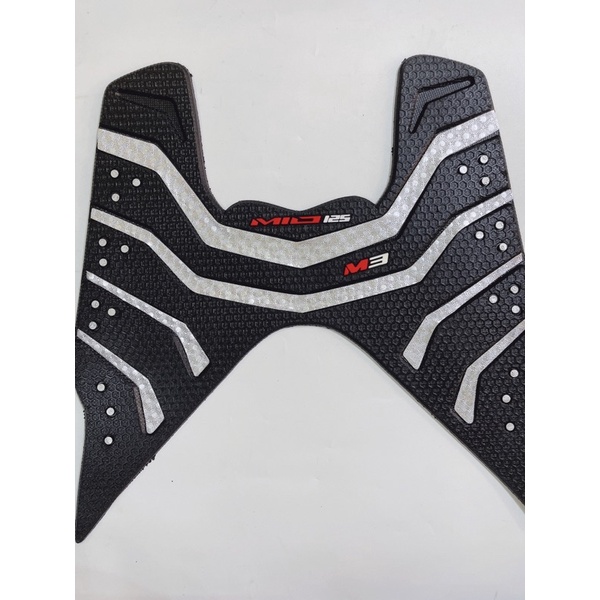 Thảm để chân xe Mio125 M3 mẫu sọc indo, thảm lót sàn Mio dày dặn vừa khít với xe