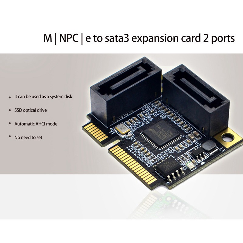 Thẻ Mở Rộng Pci-E 2 Cổng Mini Với Cáp Sata Cho Pc / Máy Tính | BigBuy360 - bigbuy360.vn