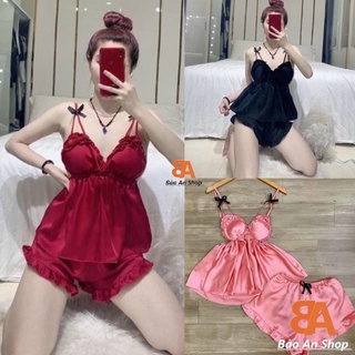 Sét bộ 2 dây quần dập ly phi lụa