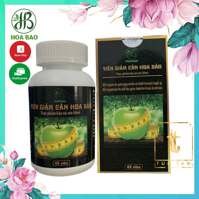 Viên Giảm Cân Hoa Bảo hộp 45 viên Chính Hãng Giảm Cân Cho Mọi Lứa Tuổi