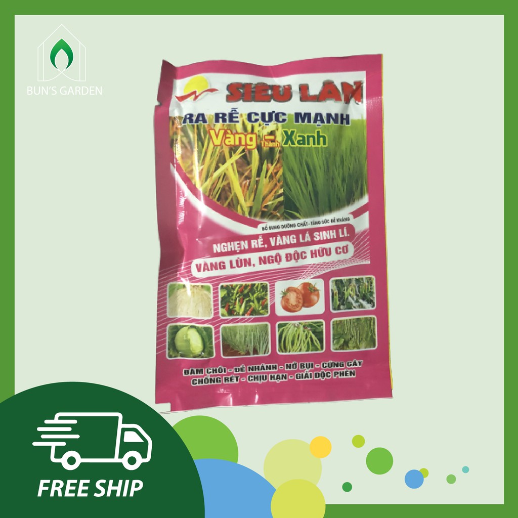 SIÊU LÂN - PHÂN BÓN HD 55 ra rễ cực mạnh, vàng thành xanh - gói 50g