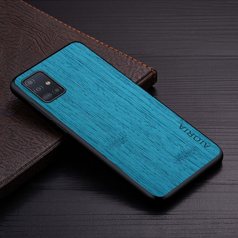 Ốp Bao Da Điện Thoại Họa Tiết Vân Gỗ Cho samsung galaxy a51 a71 a31 a21 a21s a11 5g 4g Ốp