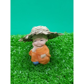 Combo tượng 4 chú tiểu đội nón rơm