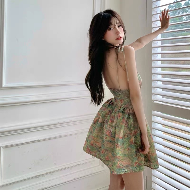 Váy tranh sơn dầu siêu sang